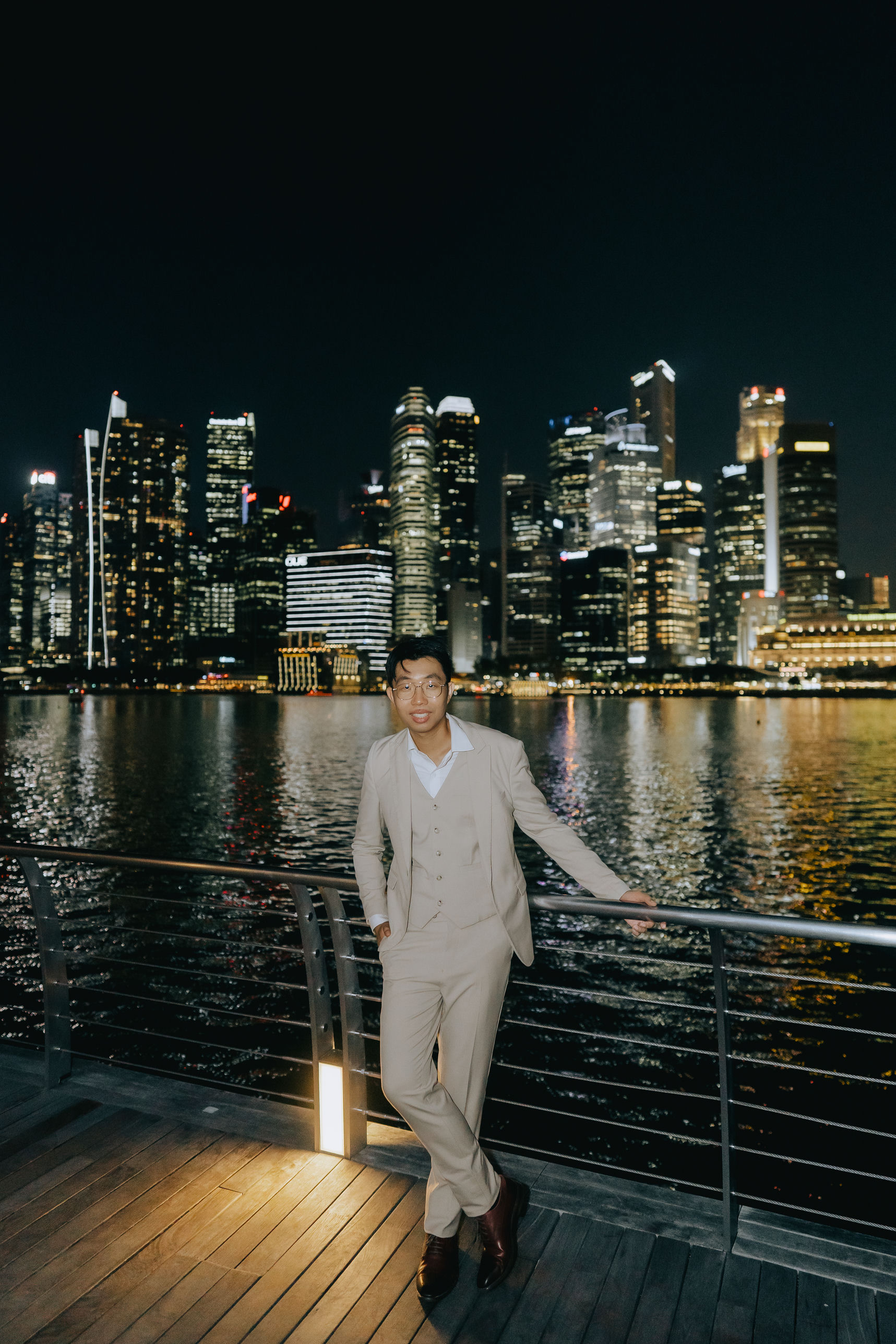 Jing Hui Wong by the Marina Bay waterfront in Singapore